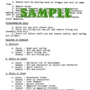 Remington Model 341 Assy & Failures- c1950 Manual