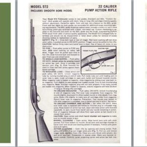 Remington Model 572 Owner's Manual