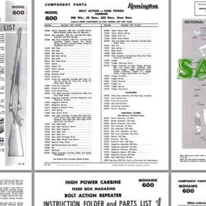 Remington Model 600- c1964 Instruction Manual & Parts