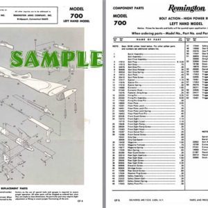 Remington Model 700 Left Hand Model- c1966 Schematic