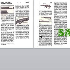 Remington Model 1100 LT-20 1964 Owner's Manual