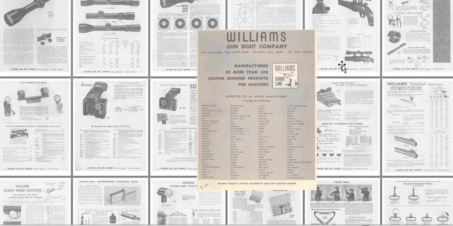 Williams 1970 Gun Sights & Products Catalog - GB-img-0