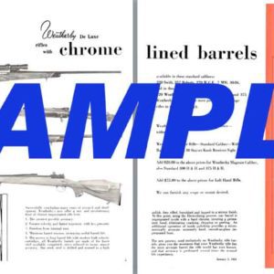 Weatherby 1952 Chrome Lined Barrels" Flyer"