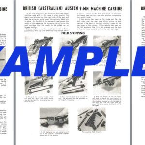 Austen (Australian) 9mm Machine Carbine Manual