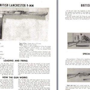 Lanchester (British) 9mm SMG Manual