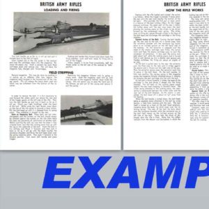 SMLE British Army Rifles No 1 to No. 5 Manual & Description