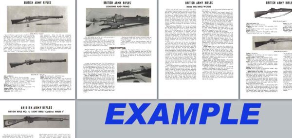 SMLE British Army Rifles No 1 to No. 5 Manual & Description