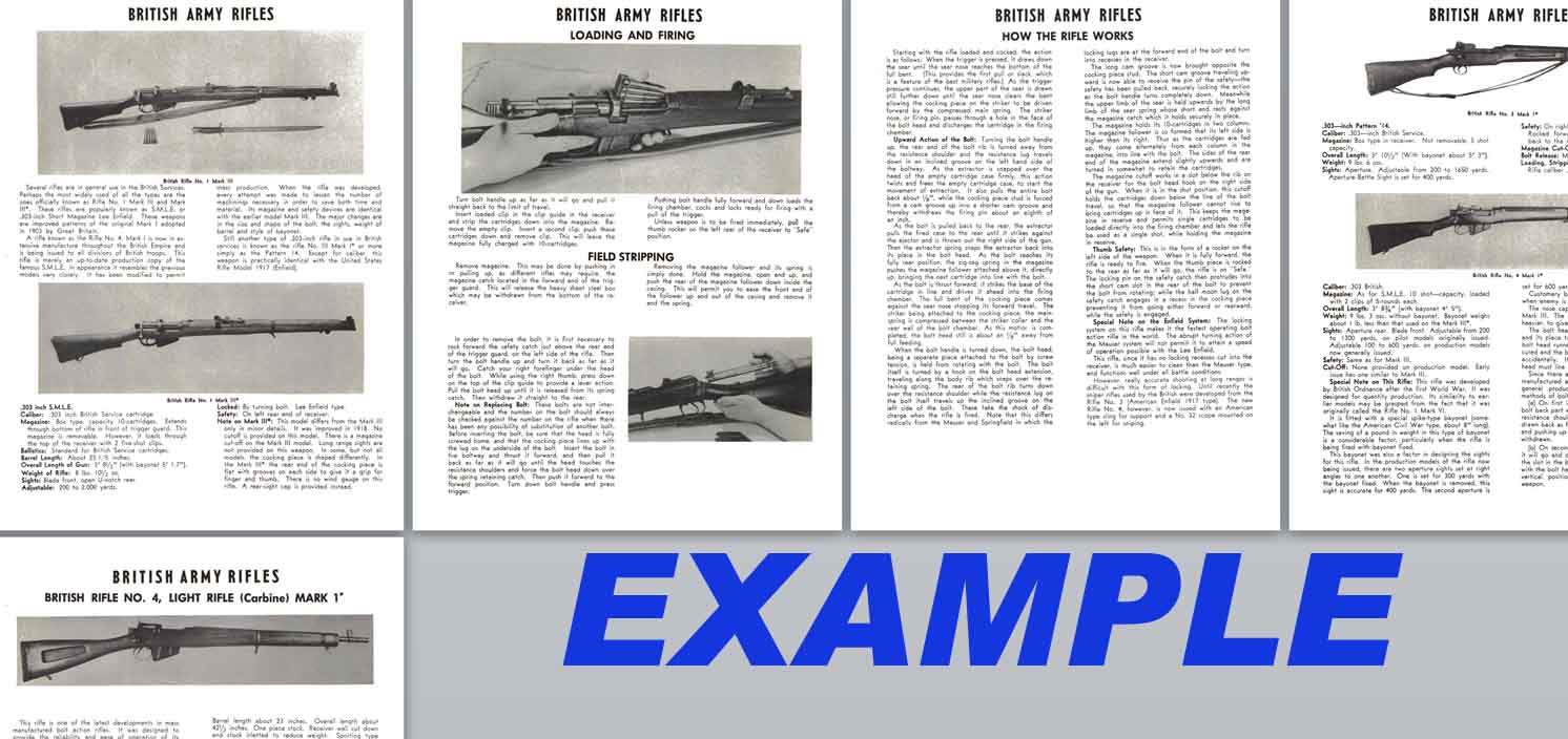 SMLE British Army Rifles No 1 to No. 5 Manual & Description - GB-img-0