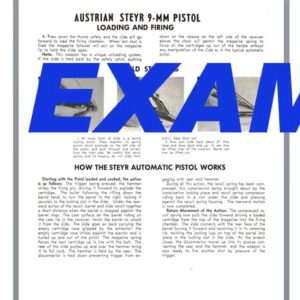 Steyr (Austrian) 9mm Pistol Manual