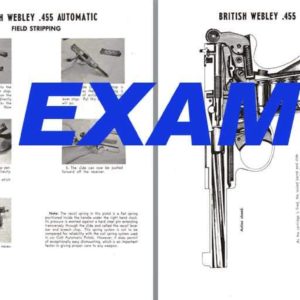 Webley (British) .455 Automatic Pistol Takedown Manual