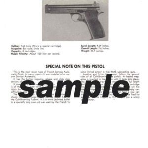 French 1935-A 7.65 Long Automatic Description