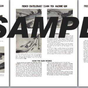 Chatellerault (French) 7.5mm 1924 Machine Gun Manual
