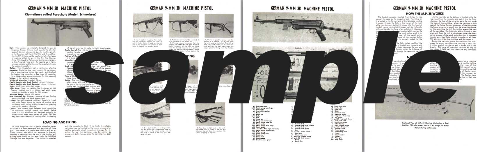 MP38 German 9mm 38 Machine Pistol Manual - GB-img-0