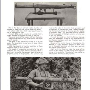 German Bazooka (Raketen Panzerbusche 43) Description