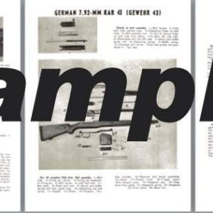 KAR 43 (Gewehr 43) German 7.92mm Manual