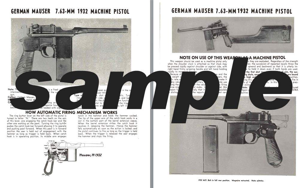 Mauser c96 (German) 7.63mm 1932 Machine Pistol Manual - GB-img-0