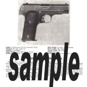 Ruby (French) 7.65mm Automatic Pistol Manual