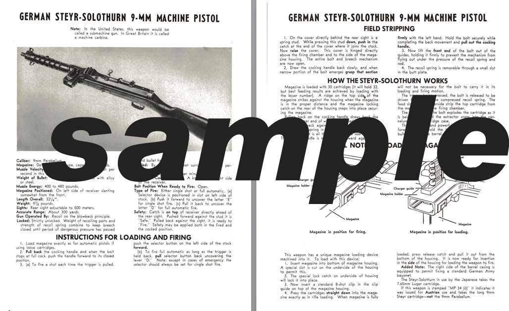 Steyr-Solothurn  (German) 9mm Machine Pistol Manual - GB-img-0