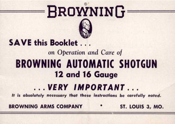 Browning 1950c () Automatic Shotgun Manual - GB-img-0