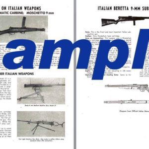 Italian c1950 Machine Guns- Breda M37, Moschetto 9mm, Beretta 9mm SMG etc.