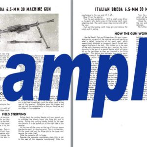 Breda 6.5mm 30 Machine Gun Manual