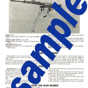 Fiat 8mm 35 Machine Gun Manual