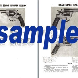 Italian c1950 Service Revolvers 10.35mm - Notes