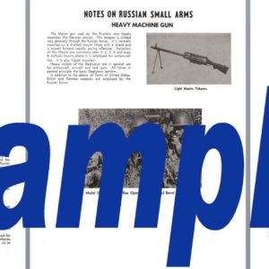 Maxim (Russian Maxim) 7.62 HMG, Tokarev & Degtyarov machine Guns