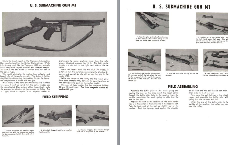 Thompson Submachinegun U.S. M1 Field Stripping - GB-img-0