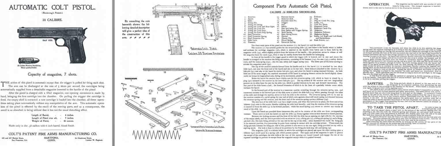 Colt M1902 .38 Automatic Pistol Manual - GB-img-0