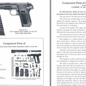 Colt M1903 .32 & M1908 .380 Pocket Automatic Pistols Manual