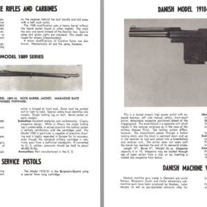 Danish Service Rifles & Pistols 1951 Circa