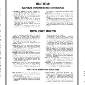 British WWII Service Rifles and Pistols Description and Identification