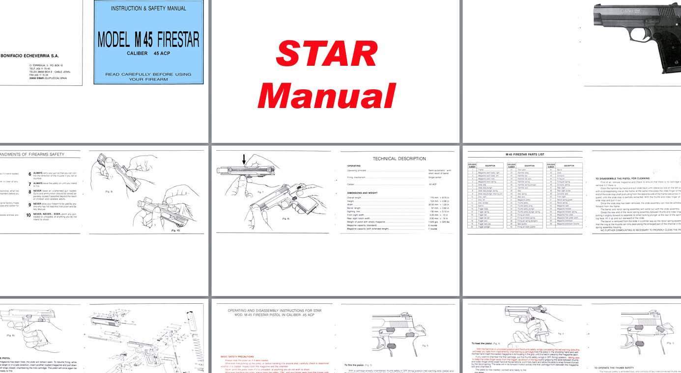 Star M-45 Firestar .45ACP Manual - GB-img-0