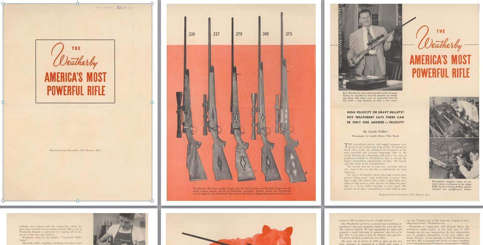 Weatherby 1952 America's Most Powerful Rifle Brochure - GB-img-0