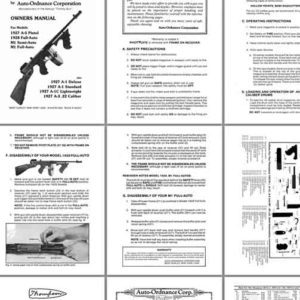 Auto Ordnance 1993 - Thompson Models Manual, Auto and Semi