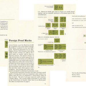 Notes on the Proof of Shotguns and other Small Arms 1960- London