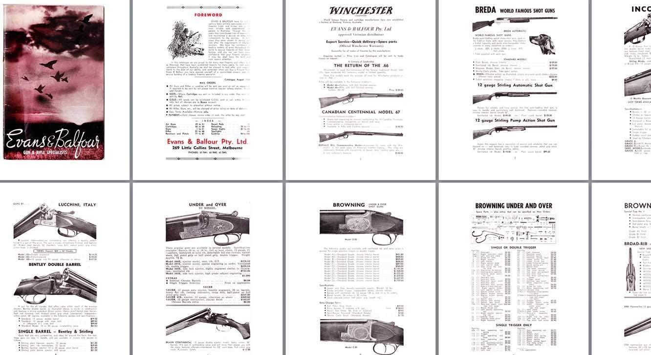 Evans & Balfour 1968 Gun Catalog - Melbourne, Australia - GB-img-0