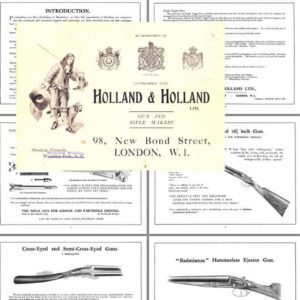 Holland & Holland 1933 Sporting Arms and Rifles Catalog