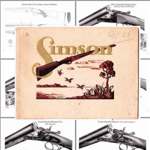 Simson 1930 Circa Arms Company Catalog Suhl, Germany (Engl Text)