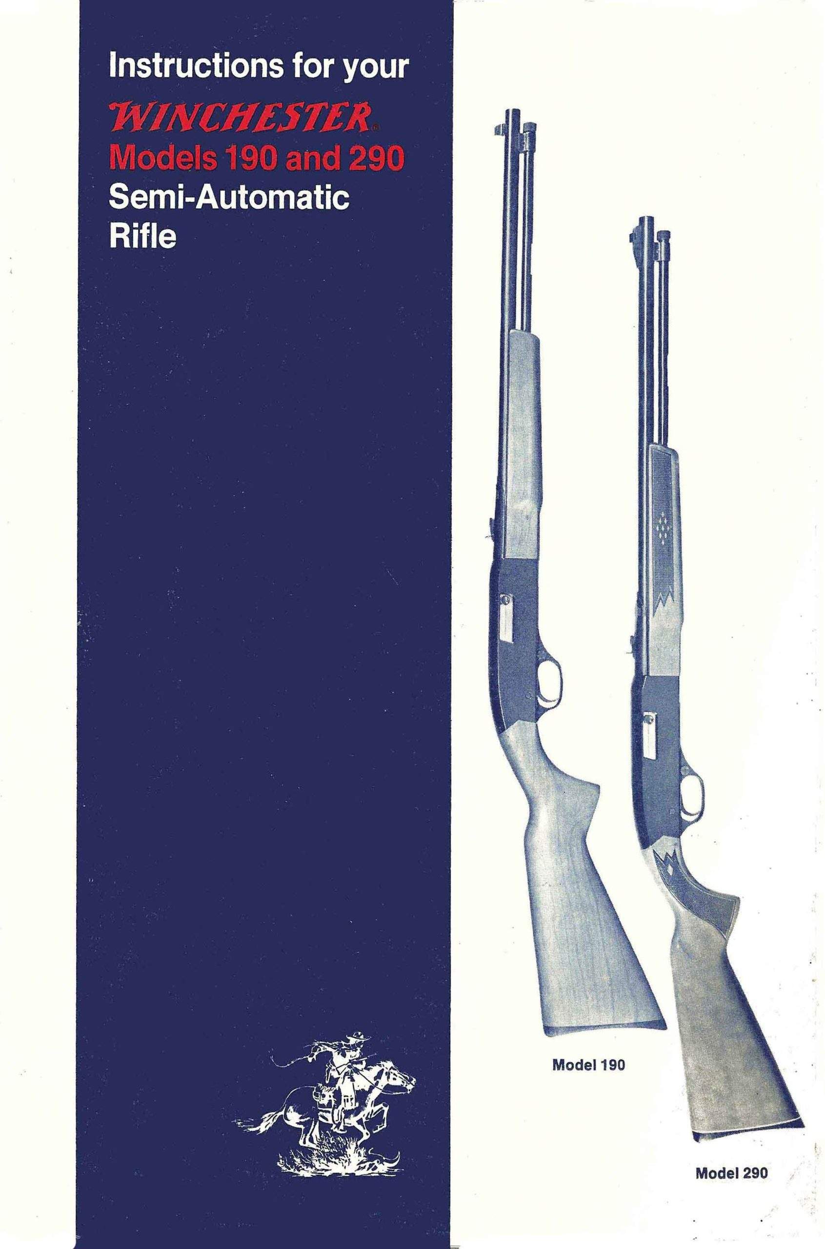 Winchester Model 190 & 290 Semi Automatic Rifle Manual - GB-img-0