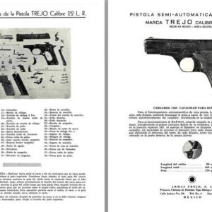 Marca Trejo c1963 Calibre .22 Semi Auto Pistola Parts Flyer (Mexico)