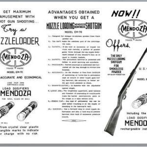 Mendoza c1955 Model EM-70 Muzzle Loading Shotgun and Ammo Flyer (Mexico)