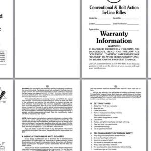 CVA 1999 Bolt-Action-Inline-Warranty-Manual