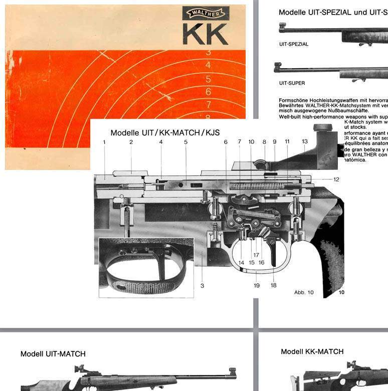 Walther KK Rifle Manual (English, German, French, Italian) - GB-img-0