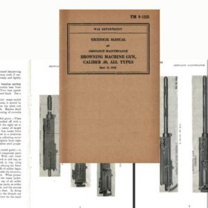 Browning MG Cal .50, 1942 All Types- Ordnance & Tech Manual TM 9-1205