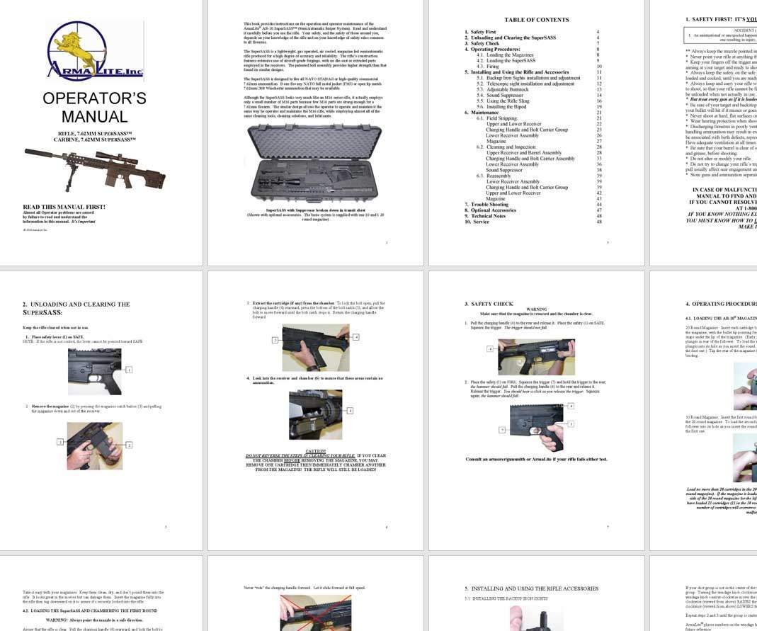 Armalite 7.62 SuperSass Rifle & Carbine Manual - GB-img-0