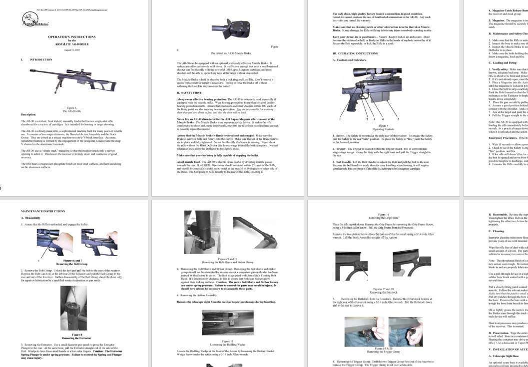 Armalite AR-30 Rifle Manual - GB-img-0