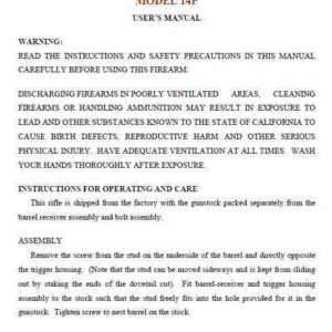 Armscor 14p Rifle Manual