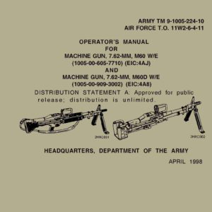 M60 D&W/E Operator Manual 1998 TM 9-1005-224-10